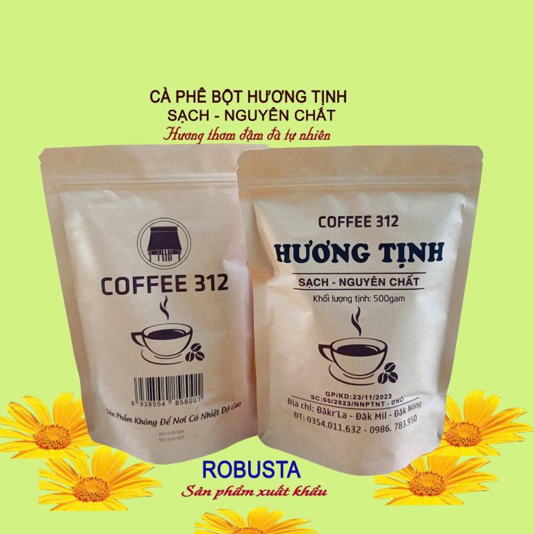 Ca phe bot Huong Tinh Robusta Xuat khau 500g