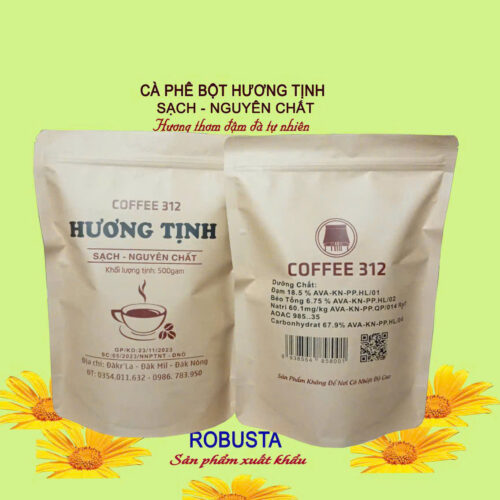 CÀ PHÊ 312 HƯƠNG TỊNH SẠCH-NGUYÊN CHẤT HƯƠNG THƠM ĐẬM ĐÀ TỰ NHIÊN