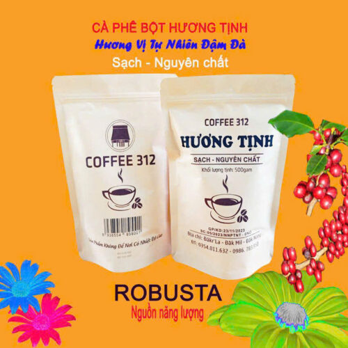 CÀ PHÊ BỘT HƯƠNG TỊNH HƯƠNG VỊ TỰ NHIÊN ĐẬM ĐÀ SẠCH-NGUYÊN CHẤT