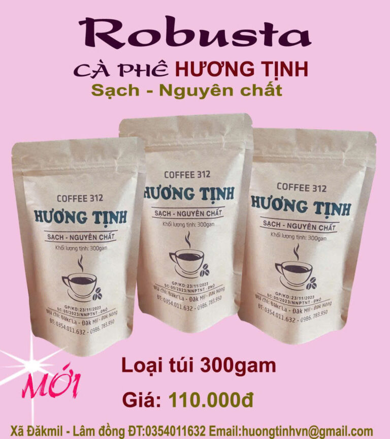 CÀ PHÊ 312 HƯƠNG TỊNH SẠCH-NGUYÊN CHẤT